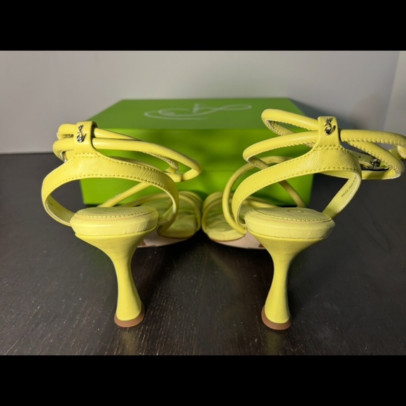 Sam Edelman Maven Strappy Leather Padded Heels Shoes Kiwi Green Womans 10M - Picture 10 of 16